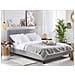 Letto Matrimoniale King Size Grigio Chiaro 180 X 200 Cm Poitiers - Foto miniatura 5