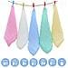 Bambino Mussola Washcloths 10 Pack 10x 10 Pollici Naturale Mussola Di Cotone Salviette Per Neonati Soft Organici 100 Cotone Panno Umido Bambino Appena Nato Volto Aggiuntivo Bambino Molle Del Tovagliolo E Mussola Panno Per Il Viso - Foto miniatura 2