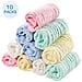 Bambino Mussola Washcloths 10 Pack 10x 10 Pollici Naturale Mussola Di Cotone Salviette Per Neonati Soft Organici 100 Cotone Panno Umido Bambino Appena Nato Volto Aggiuntivo Bambino Molle Del Tovagliolo E Mussola Panno Per Il Viso - Foto miniatura 1