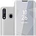 Custodia Compatibile Con Samsung Galaxy A60 / M40 In Agata Argento - Clear View Specchio Coperchio Protettivo Con Funzione Di Supporto Protezione A 360 Gradi - Foto miniatura 1