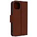 Custodia Vera Pelle Per Iphone 13 Portacarte E Supporto Video Marrone - Foto miniatura 2