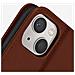 Custodia Vera Pelle Per Iphone 13 Portacarte E Supporto Video Marrone - Foto miniatura 4