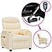 Poltrona Massaggiante Elettrica Crema in Tessuto - Foto miniatura 1