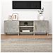 Mobile Porta Tv Grigio Cemento 150x30x50cm In Legno Multistrato - Foto miniatura 1