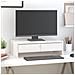 Supporto Per Monitor Bianco 50x27x15 Cm Legno Massello Di Pino - Foto miniatura 1