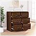 Credenza Rovere Marrone 70x35,5x67,5 Cm In Legno Multistrato - Foto miniatura 3