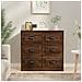 Credenza Rovere Marrone 70x35,5x67,5 Cm In Legno Multistrato - Foto miniatura 1