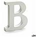 Lettera B Legno Bianco (2 X 16 X 14,5 Cm) (24 Unità) - Foto miniatura 1
