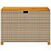 Contenitore Giardino Beige 110x55x63cm Polyrattan Legno Acacia - Foto miniatura 3