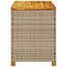 Contenitore Giardino Beige 110x55x63cm Polyrattan Legno Acacia - Foto miniatura 4