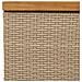Contenitore Giardino Beige 110x55x63cm Polyrattan Legno Acacia - Foto miniatura 7