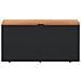 Contenitore Giardino Nero 110x50x54cm Polyrattan E Legno Acacia - Foto miniatura 2