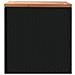Contenitore Giardino Nero 110x50x54cm Polyrattan E Legno Acacia - Foto miniatura 3