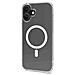 Apple Iphone 16 Plus Cover In Morbido Tpu Trasparente Compatibile Magsave Modulo Magnetico Circolare Bianco - Foto miniatura 1