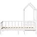 Set Dormeuse e Panca con Tetto Bianco 90x200cm Massello Pino - Foto miniatura 2