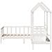 Set Dormeuse e Panca con Tetto Bianco 90x200cm Massello Pino - Foto miniatura 9