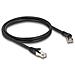 Cavo di rete RJ45 Cat. 8.1 S /FTP maschio da 45° angolato a destra per maschio diritto fino a 40 Gbps 1 m nero - Foto miniatura 1