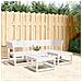 Set Salotto Da Giardino 4 Pz Bianco In Legno Massello Di Pino - Foto miniatura 1