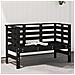Lusso Casadino -  Panca Da Giardino Nera 111,5x53x71 Cm Legno Massello Di Pino - Foto miniatura 8