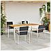 Set da Pranzo da Giardino  5 Pezzi in Teak Massello, Tavolo da Pranzo Outdoor  180x90x75 cm in Teak Massello - Foto miniatura 4