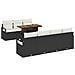 Set Divani Giardino  8 Pezzi con Cuscini Rattan Polyrattan Nero, Divano Giardino  2 Posti con Storage e Cuscini Rattan Polyrattan Nero - Foto miniatura 1