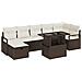 Set Divano Giardino 8 Pezzi con Cuscini Marrone Polyrattan, Divano Giardino 2 Posti con Storage&Cuscini Marrone Polyrattan - Foto miniatura 1