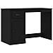 Scrivania con spazio di stoccaggio Rovere Nero 50x115x75 cm Legno ingegnerizzato - Foto miniatura 1