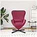Poltrona a Uovo  in Velluto Rosso Vino - Foto miniatura 3