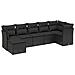 Set Divani da Giardino con Cuscini 7pz Nero Polyrattan - Foto miniatura 1