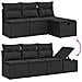Set Divani da Giardino con Cuscini 7pz Nero Polyrattan - Foto miniatura 3