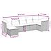 Set Divani da Giardino con Cuscini 7pz Nero Polyrattan - Foto miniatura 4