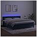 Letto a Molle con Materasso e LED Blu Scuro 160x200 cm - Foto miniatura 3