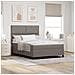 Letto con Rete a Molle con Materasso Taupe 140x190 cm Tessuto - Foto miniatura 2