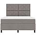 Letto con Rete a Molle con Materasso Taupe 140x190 cm Tessuto - Foto miniatura 8