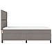Letto con Rete a Molle con Materasso Taupe 140x190 cm Tessuto - Foto miniatura 9