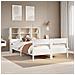Letto Libreria senza Materasso Bianco 160x200 cm Legno di Pino - Foto miniatura 2