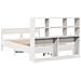 Letto Libreria senza Materasso Bianco 160x200 cm Legno di Pino - Foto miniatura 6