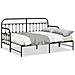 Struttura per letto giorno con lettino estraibile nera 80x200 cm in acciaio - Foto miniatura 4