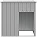 Casetta Cani Tetto Grigio Chiaro 110x103x109 cm Acciaio Zincato - Foto miniatura 3