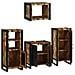 Set di mobili per il bagno 4 pcs Legno massello riciclato - Foto miniatura 4