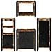 Set di mobili per il bagno 4 pcs Legno massello riciclato - Foto miniatura 9