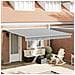 Tenda Retrattile Antracite e Bianca 4x3 m Tessuto e Alluminio - Foto miniatura 2