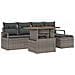 Set Divano da Giardino 6 pcs Grigio Poly Rattan - Foto miniatura 1