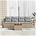 Set Divano da Giardino 5 pcs beige e grigio chiaro - Foto miniatura 3