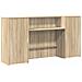 Banco Reception Rovere Sonoma 200x50x103,5 cm Legno Multistrato - Foto miniatura 1