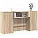 Banco Reception Rovere Sonoma 200x50x103,5 cm Legno Multistrato - Foto miniatura 2