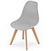 Sedia ergonomica KITO con gambe in legno grigio per soggiorno x2 - Foto miniatura 7