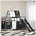 Struttura del letto loft per bambini Nero 74,5 x 190 cm Metallo - Foto miniatura 2