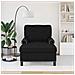Chaise Lounge con cuscino Nero 91 x 157 x 91 cm Tessuto - Foto miniatura 3