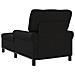 Chaise Lounge con cuscino Nero 91 x 157 x 91 cm Tessuto - Foto miniatura 6